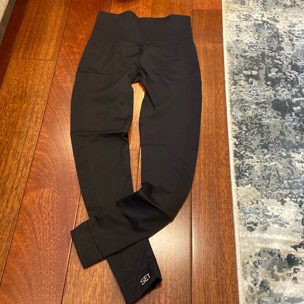 Set active seamless black leggings